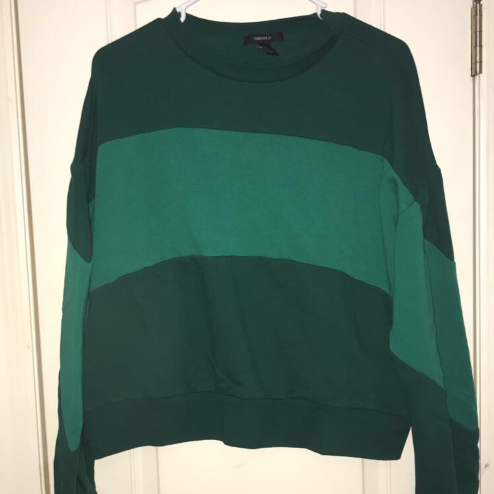 Green Stripe Crewneck